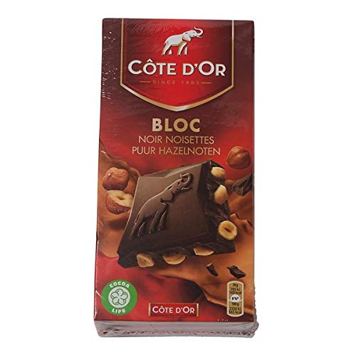 Côte d'Or Schokoladentablette dunkel mit ganzen Haselnüssen - 3 Stück x 180 Gramm von Côte D´Or
