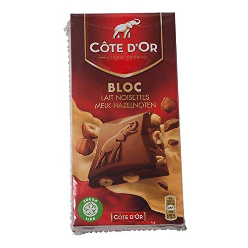 Côte d'Or Schokoladentablettenmilch mit ganzen Haselnüssen - 3 Stück x 180 Gramm von Côte D´Or