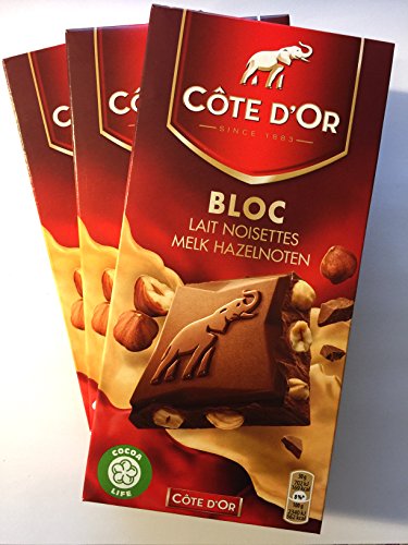 Cote D'Or - BLOC Lait Noisettes, 3x 180g von Côte d'Or