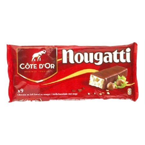 Cote d'Or - Nougatti - 30 g x 9er Packung - Belgische Milchschokolade - Schokoladennussriegel - perfekter Snack - Individuell verpackte Tafel Schokolade - Importiert aus Belgien von Cote d'Or