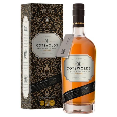 Cotswolds Englisch Single Malt Whiskey | 1x0.7L | Aus der englischen Cotswolds Distillery | Gereift in Ex-Bourbon und Rotwein-Fässern | Kraftvoll-süß von Cotswolds