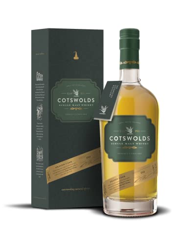 Cotswolds Peated Cask Single Malt Whisky 700 ml 59,3% Vol. Cremiger Torfrauch im Geschmack Noten von Früchten & Tanninen Lang anhaltender & rauchiger Abgang von Cotswolds