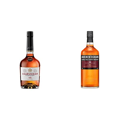 Courvoisier VS | Cognac aus Frankreich | 40% Vol | 700ml Einzelflasche + Auchentoshan 12 | Single Malt Scotch Whisky | 40% Vol | 700ml Einzelflasche | Bundle von Courvoisier