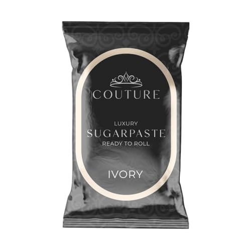 Couture Rollfondant Schwarz - Professionelle Qualität Fondant Glatt, Porzellanartige Zuckerpaste Modellierpaste - 1kg Couture Rollfondant Schwarz - Professionelle Qualität Fondant Glatt, Porzellanartige Zuckerpaste Modellierpaste - 1kg von Couture