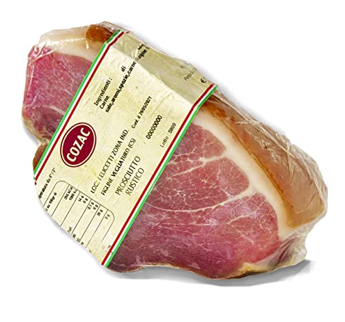 Mind. 18 Monate gereifte Prosciutto Crudo rustikal luftgetrockneter gereifter Rohschinken aus Kalabrien (700gr) von Cozac