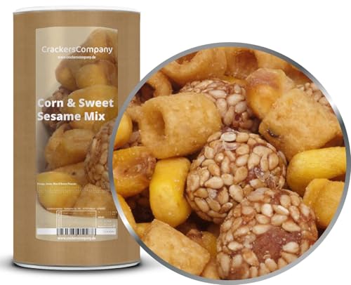 CrackersCompany Mais-Sesam-Mix mit Erdnüssen & Honig 600g – süß, nussig, knusprig CrackersCompany Mais-Sesam-Mix mit Erdnüssen & Honig 600g – süß, nussig, knusprig von CrackersCompany