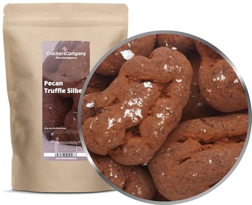 CrackersCompany Pekannüsse in Trüffel-Schokolade mit Silber 500g – edel, exklusiv, genussvoll von CrackersCompany