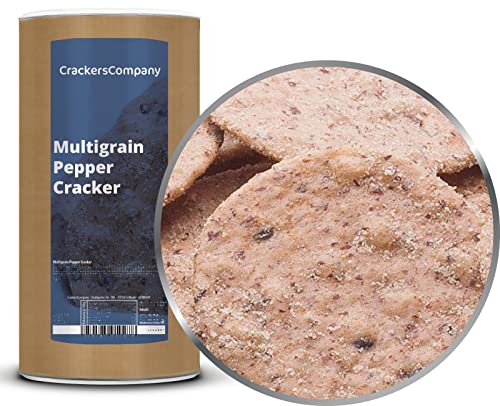 1 x 200g Mehrkorn Pfeffertaler mit schwarzem Sesam und grobem Pfeffer von Crackerscompany