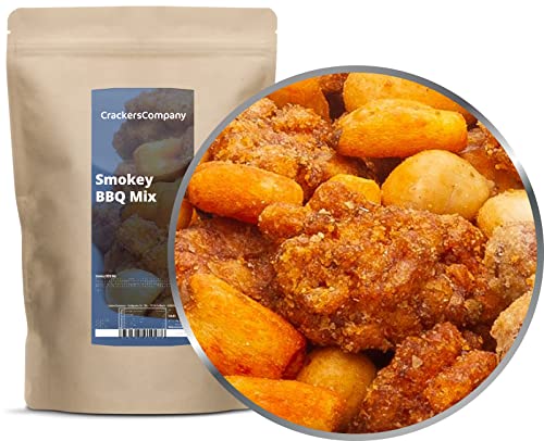 1 x 350g Snackmischung Belros Smokey BBQ mit Reiscracker würzig vegetarisch 15 % Protein von Crackerscompany