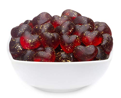 1 x 3kg Fruchtsaftgummi Herzen mit 24 Karat Echtgold mit Himbeersaft aus Fruchtsaftkonzentrat glutenfrei laktosefrei 1 x 3kg Fruchtsaftgummi Herzen mit 24 Karat Echtgold mit Himbeersaft aus Fruchtsaftkonzentrat glutenfrei laktosefrei von Crackerscompany