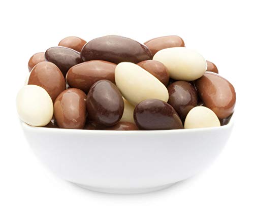 1 x 3kg Paranuss in dreierlei Schokolade - Paranüsse in weißer Schokolade, Vollmilchschokolade und Zartbitterschokolade vegetarisch von Crackerscompany