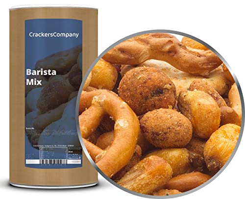 1 x 450g Barista Snackmischung vegetarisch mit Erdnüsse Salzgebäck und Cracker fettarm von Crackerscompany