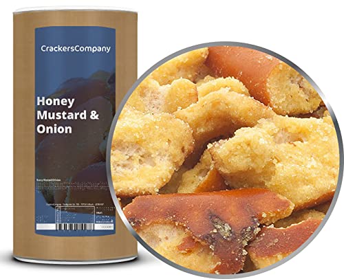 1 x 450g Brezel-Snack mit Honig und Senf und Zwiebel vegetarisch von Crackerscompany