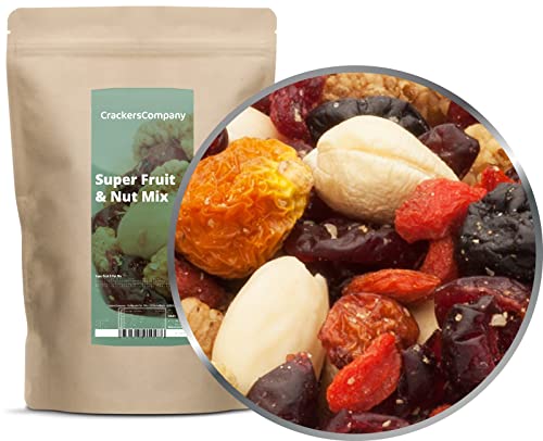 1 x 450g Superfood Nussmischung mit Trockenfrüchten mit Cashew Maulbeere Mandel Physalis Cranberry Gojibeeren Blaubeere salzfrei vegetarisch 1 x 450g Superfood Nussmischung mit Trockenfrüchten mit Cashew Maulbeere Mandel Physalis Cranberry Gojibeeren Blaubeere salzfrei vegetarisch von Crackerscompany