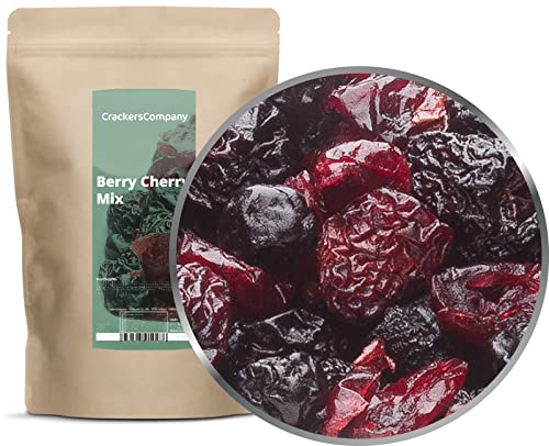 1 x 700g Beeren Vitamin Mischung aus Cranberry Kirsche Blaubeere fettarm salzfrei vegetarisch vegan glutenfrei laktosefrei 100 % Premium von Crackerscompany