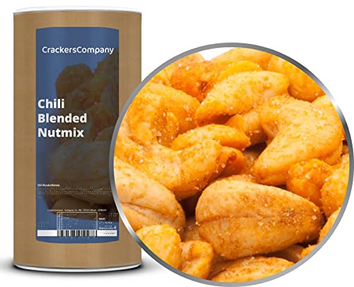 1 x 700g Cashewnüsse und Erdnüsse Nusskernmischung geröstet gesalzen mit Chili mittelscharf vegetarisch laktosefrei 21 % Protein von Crackerscompany