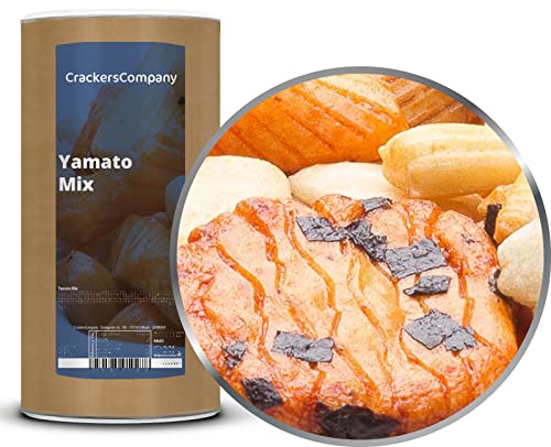 3 x 300g Yamato Reiscracker Mischung sehr fettfarm mit Asia Sojasauce würzig vegetarisch vegan laktosefrei Reiskräcker Snack von Crackerscompany