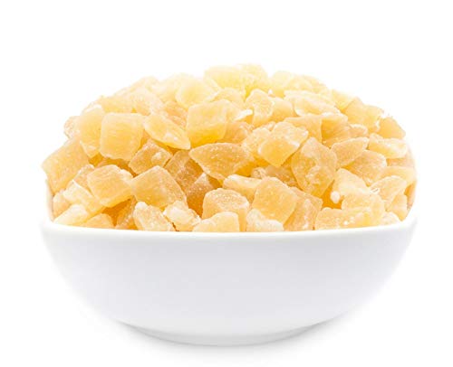 1 x 5kg Ananas gehackt gewürfelt kandiert für Joghurt Quark Müsli sehr fettarm salzfrei vegetarisch vegan glutenfrei laktosefrei 100 % Premium von Crackerscompany