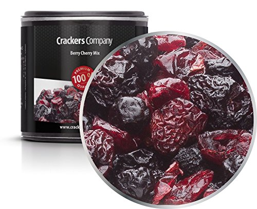 4 x 100g Beeren Vitamin Mischung aus Cranberry Kirsche Blaubeere fettarm salzfrei vegetarisch vegan glutenfrei laktosefrei 100 % Premium von Crackerscompany