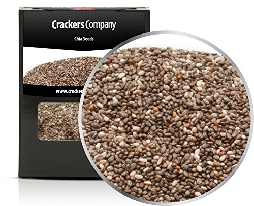 5 x 110g Chia Samen naturbelassen reich an Omega 3 & 6 geprüfte Qualität Antioxidantien 20 % Protein zuckerfrei salzfrei vegetarisch vegan laktosefrei 100 % Premium von Crackerscompany