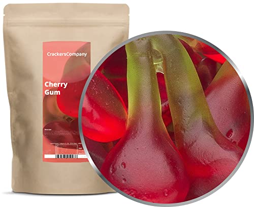 2 x 850g Gummibären mit Kirschfruchtsaft Fruchtsaftgummi in Kirschenform glutenfrei laktosefrei von Crackerscompany