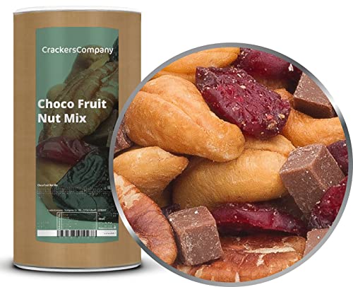 CrackersCompany 'Choco Fruit Nut Mix' (2 x 700g in Membrandose groß) Schoko-Frucht-Nuss-Mix - Nuss-Mix mit Trockenfrüchten & Schokolade: alles drin zum Genießen von Crackerscompany