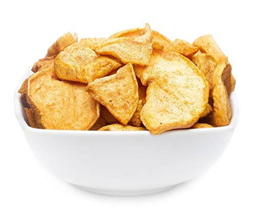 1 x 1kg Apfelchips mit Zimt und Zucker vegane Trockenfrüchte fruchtig zimtig süß vegetarisch glutenfrei laktosefrei 100 % Premium von Crackerscompany