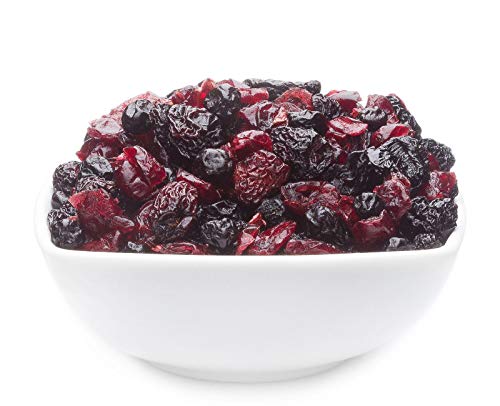 1 x 3kg Beeren Vitamin Mischung aus Cranberry Kirsche Blaubeere fettarm salzfrei vegetarisch vegan glutenfrei laktosefrei 100 % Premium von Crackerscompany