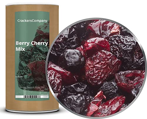 1 x 750g Beeren Vitamin Mischung aus Cranberry Kirsche Blaubeere fettarm salzfrei vegetarisch vegan glutenfrei laktosefrei 100 % Premium von Crackerscompany