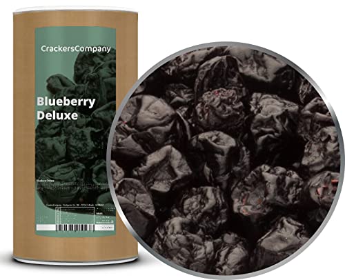 CrackersCompany 'Blueberry Deluxe' (2 x 800g in Membrandose groß) Fruchtig aromatische Blaubeeren - Schonend getrocknete Blaubeeren, leicht gesüßt von Crackerscompany