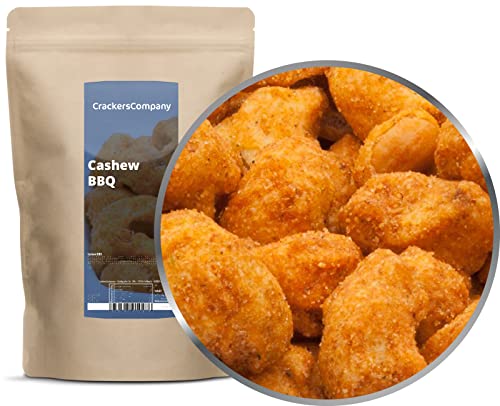 1 x 400g Cashew Nüsse geröstet mit Barbecue Mantel von Crackerscompany