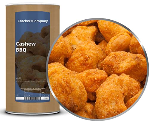 1 x 500g Cashew Nüsse geröstet mit Barbecue Mantel von Crackerscompany