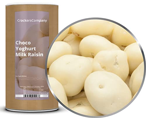 CrackersCompany 'Choco Yoghurt Milk Raisin' (3 x 1kg in Membrandose) Fruchtige Rosinen in Yoghurt Schokolade - Saftige Rosinen in weißer Kakao-Schokolade von Crackerscompany