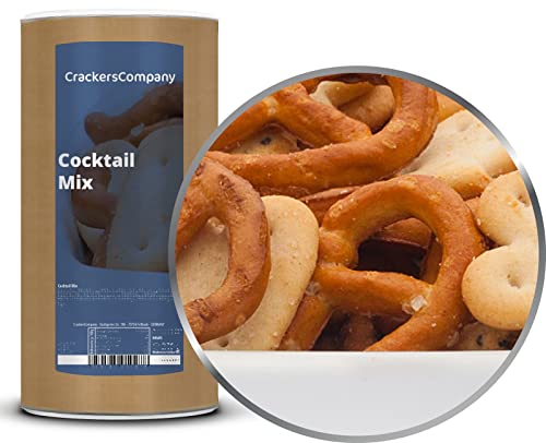 1 x 300g Cocktail Mix Salzgebäck Salzbrezeln Knusper Mischung vegetarisch leicht gesalzen fettarm von Crackerscompany