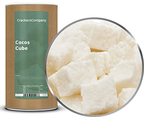 1 x 600g Kokos Würfel kandiert aus Kokosnussfleisch PREMIUM QUALITÄT fettarm laktosefrei salzfrei von Crackerscompany