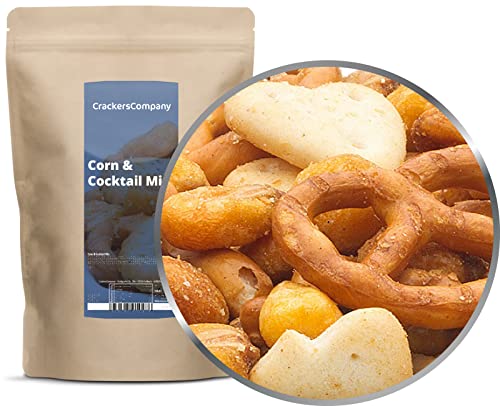 1 x 250g Barmischung vegetarisch mit Salzstangen Salzbrezeln Mohncracker Maiskörner fettarm von Crackerscompany