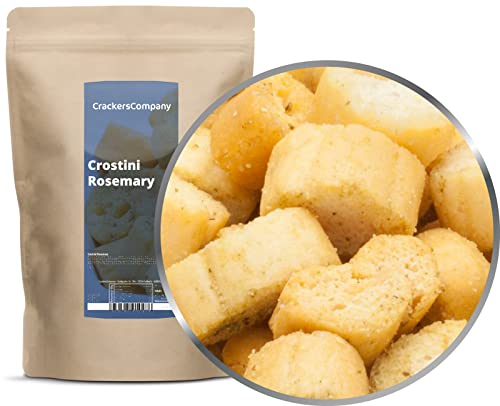 1 x 200g Rosmarin Croutons Semmelwürfel vegetarisch vegan und laktosefrei für Salat Suppe Knabberei von Crackerscompany