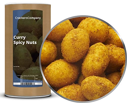 1 x 600g Erdnuss mit Curry Gewürzmantel Indian Style mit laktosefrei fettarm von Crackerscompany