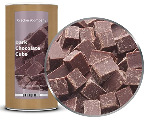CrackersCompany 'Dark Chocolate Cube' (2 x 800g in Membrandose groß) Zartbitter Würfelschokolade - Dunkle Schokolade-Couverture 50% Kakaoanteil von Crackerscompany