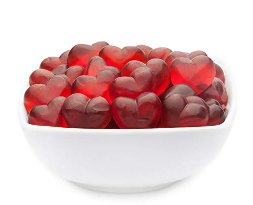 1 x 3kg Fruchtsaftgummi Herzen mit Himbeersaft aus Fruchtsaftkonzentrat glutenfrei laktosefrei von Crackerscompany