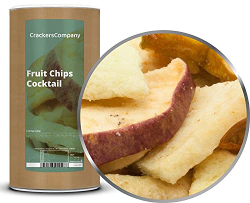 1 x 250g Früchte Chips mit Bananen Apfel Ananas Sternfrucht Honigmelone sehr fettarm salzfrei vegetarisch vegan glutenfrei laktosefrei 100 % Premiumprodukt von Crackerscompany