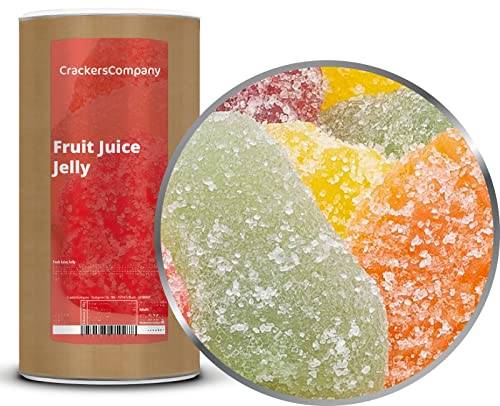 1 x 1000g Fruchtsaft Gelee Früchte bunt gemischt- Fruchtsaft Geleefrüchte Fruit Juice Jelly vegetarisch vegan laktosefrei von Crackerscompany