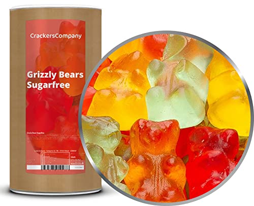 1 x 1000g Bunte Gummibären Zuckerfrei Gummibonbon Gummibärchen bunt aus süßem Gelee glutenfrei laktosefrei von Crackerscompany