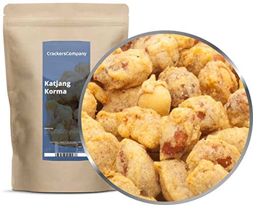 1 x 400g Argentinische Katjang Erdnüsse mit Korma Currysauce laktosefrei vegetarisch 23 % Protein von Crackerscompany