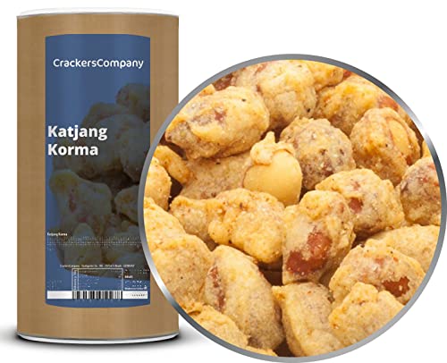 1 x 600g Argentinische Katjang Erdnüsse mit Korma Currysauce laktosefrei vegetarisch 23 % Protein von Crackerscompany