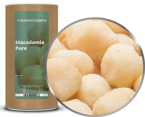 CrackersCompany 'Macadamia Pure' (2 x 650g in Membrandose groß) das pure Macadamia Vergnügen - Macadamianuss unbehandelt und ungesalzen von Crackerscompany