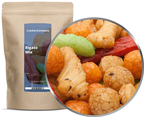 1 x 250g Reiscracker Japan Mix Rigato Mix Reiskräcker Snack mit Soja vegetarisch vegan laktosefrei fettfrei mild Reiscräcker von Crackerscompany