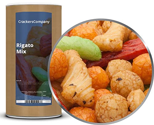 1 x 350g Reiscracker Japan Mix Rigato Mix Reiskräcker Snack mit Soja vegetarisch vegan laktosefrei fettfrei mild Reiscräcker von Crackerscompany