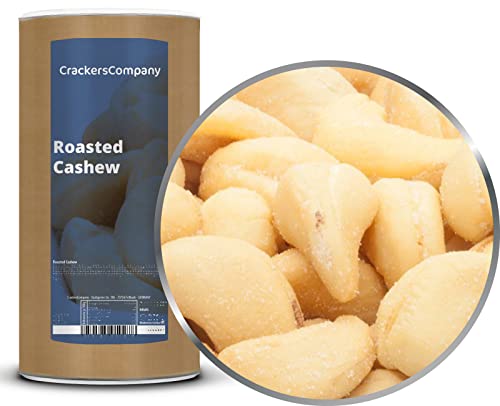 1 x 700g Cashewkerne geröstet mit Meersalz ohne Zusätze mit 18 % Protein vegetarisch vegan laktosefrei glutenfrei von Crackerscompany