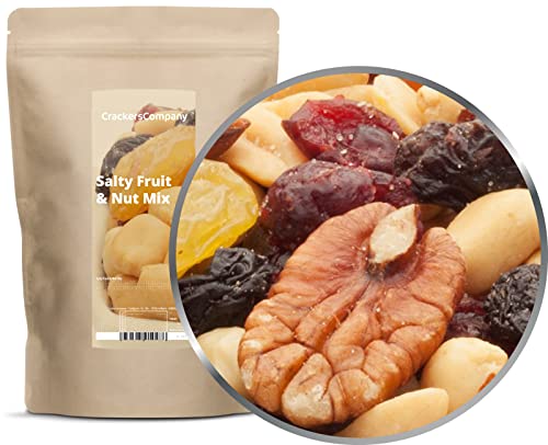 1 x 600g Nussmischung fruchtig gesalzen Nüsse und Früchte mit Paranuss Pecannuss Mandel Cranberry Rosinen 16% Protein von GREAT BRITISH TRADING LIMITED